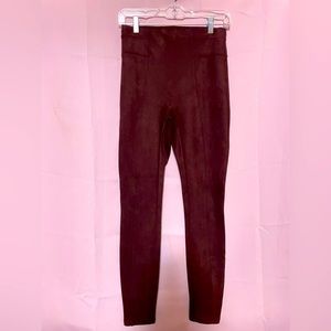 Spanx Faux suede leggings size small Merlot